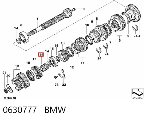 Rolamento da Caixa de Mudança 0630777 BMW