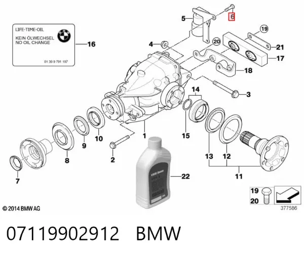 Parafuso de cabeça de motor (CBC) 07119902912 BMW