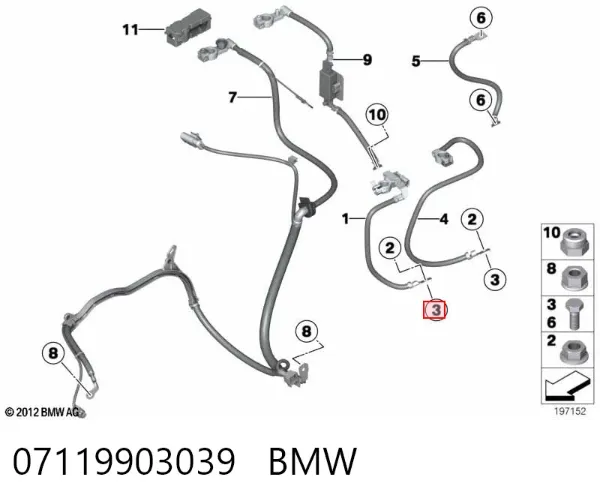 Parafuso de cabeça de motor (CBC) 07119903039 BMW