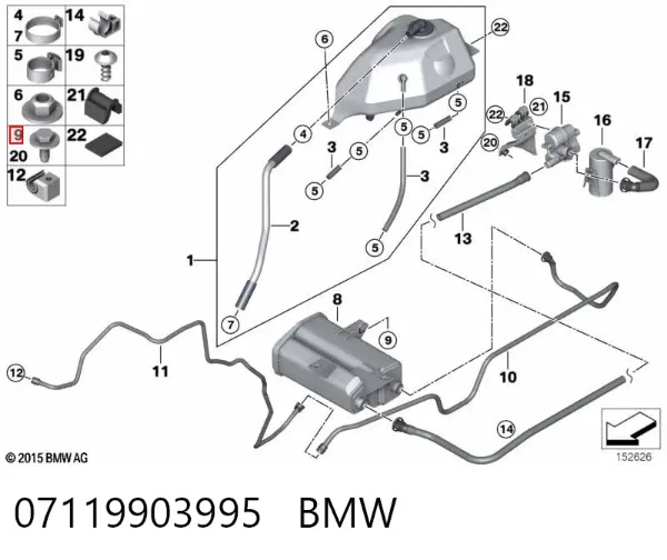 Parafuso de cabeça de motor (CBC) 07119903995 BMW