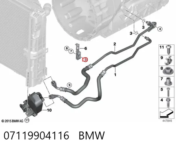 Parafuso de cabeça de motor (CBC) 07119904116 BMW