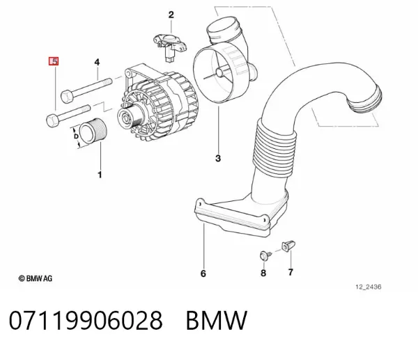 Parafuso de cabeça de motor (CBC) 07119906028 BMW