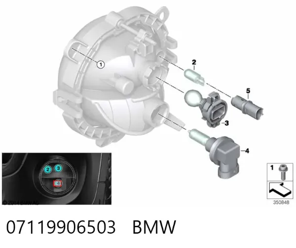 Lâmpada halógena 07119906503 BMW
