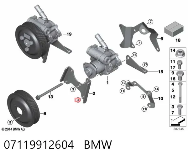 Parafuso de cabeça de motor (CBC) 07119912604 BMW
