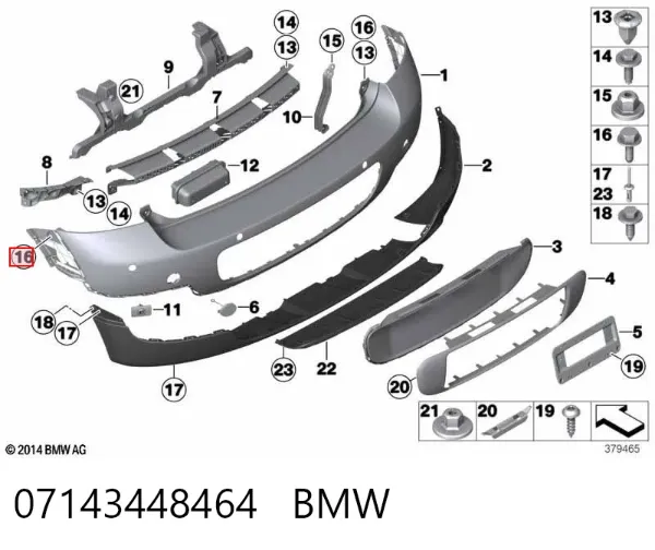 Parafuso de cabeça de motor (CBC) 07143448464 BMW