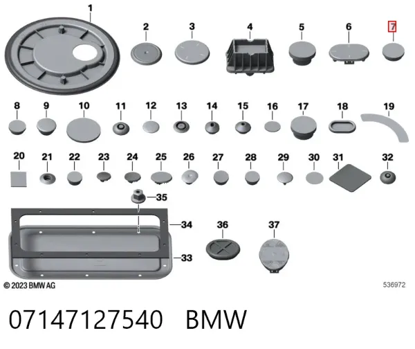Kit de reparação de cilindro mestre do freio 07147127540 BMW