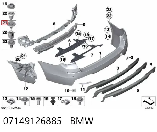 Parafuso de cabeça de motor (CBC) 07149126885 BMW