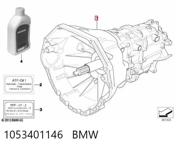 Caixa de Mudança montada (caixa mecânica de velocidades) 1053401146 BMW