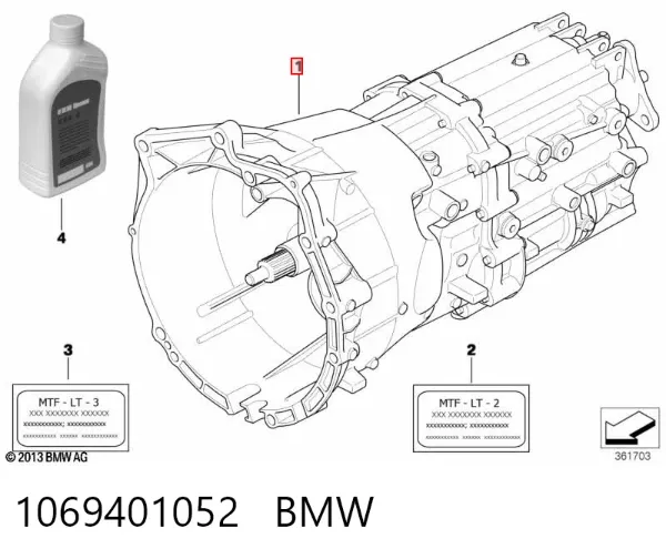 Caixa de Mudança montada (caixa mecânica de velocidades) 1069401052 BMW