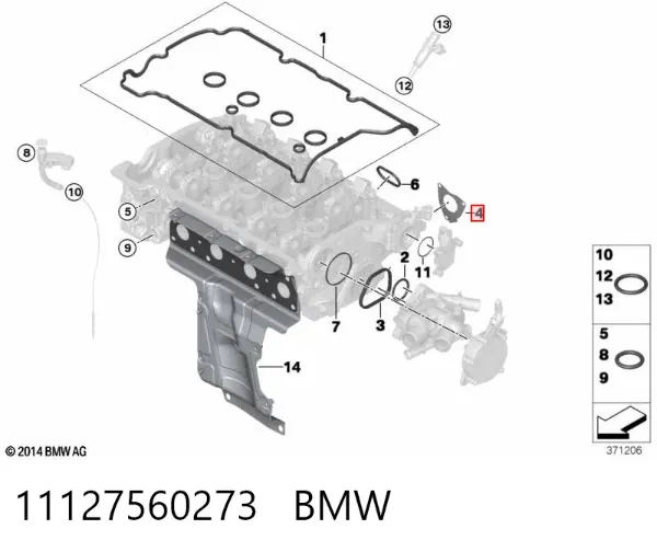 Vedante de regulador das fases de distribuição de gás 11127560273 BMW