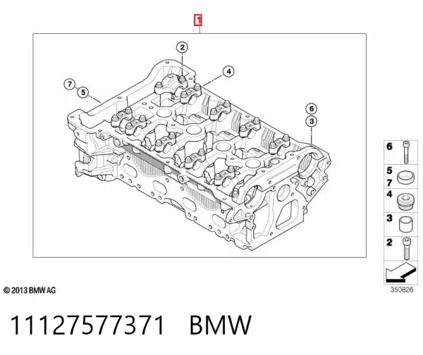 Cabeça de motor (CBC) 11127577371 BMW