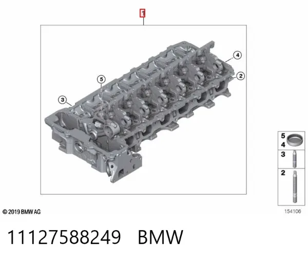 Cabeça de motor (CBC) BMW 7 F01, F02, F03, F04