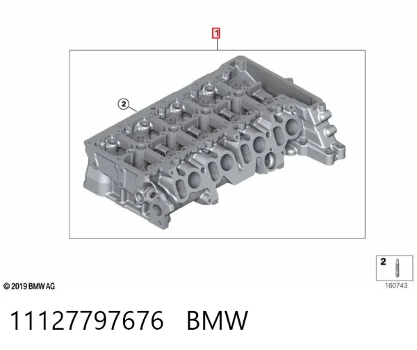 Cabeça de motor (CBC) 11127797676 BMW