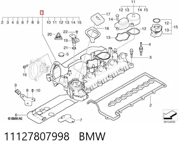 Tampa de válvulas 11127807998 BMW