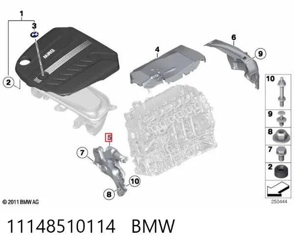 Tampa de motor decorativa 11148510114 BMW