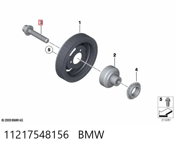 Parafuso de cabeça de motor (CBC) 11217548156 BMW