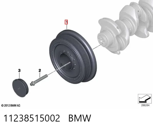 Polia de cambota 11238515002 BMW