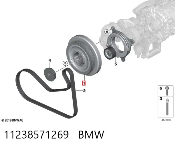Polia de cambota 11238571269 BMW
