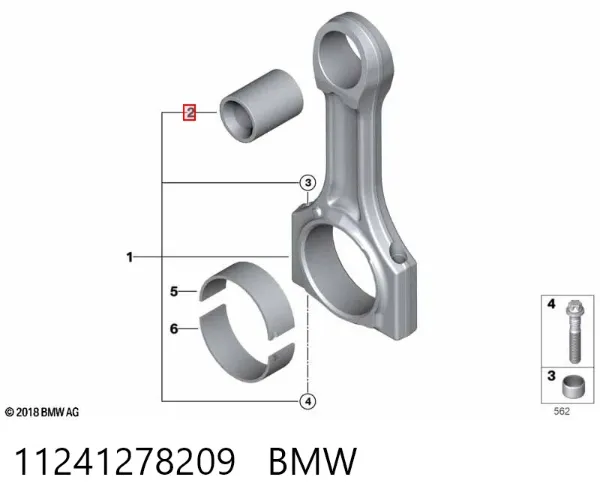 Bucha de biela 11241278209 BMW