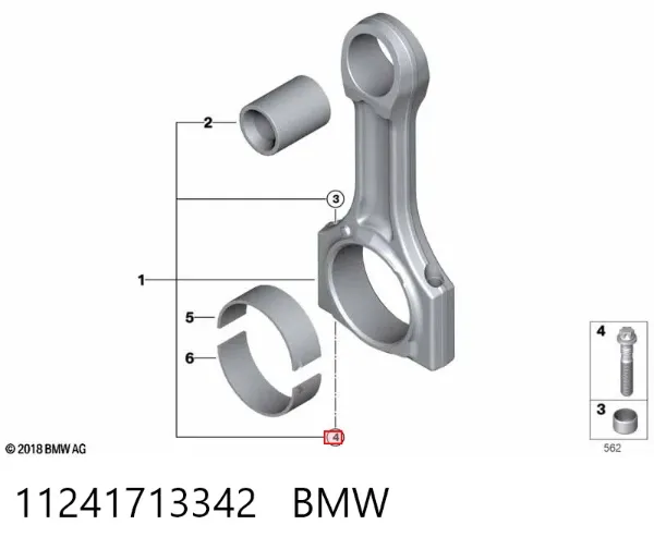 Parafuso de biela 11241713342 BMW