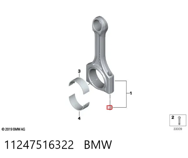 Parafuso de biela 11247516322 BMW