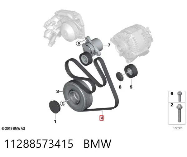 Correia dos conjuntos de transmissão 11288573415 BMW