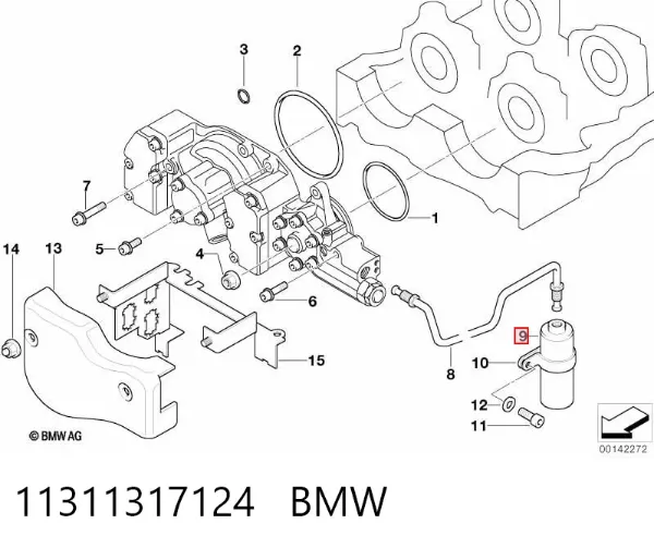 Acumulador hidráulico do freio do sistema 11311317124 BMW