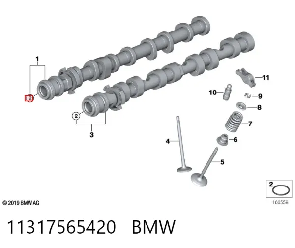 Vedação da árvore distribuidora de motor BMW 7 E65, E66, E67