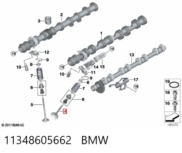 Válvula de admissão 11348605662 BMW
