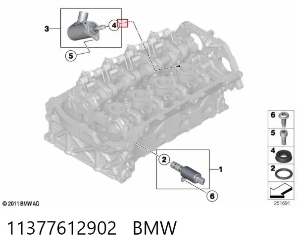 Vedante de sensor de posição da árvore distribuidora 11377612902 BMW