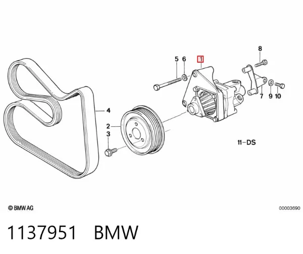 Bomba da Direção hidrâulica assistida 1137951 BMW