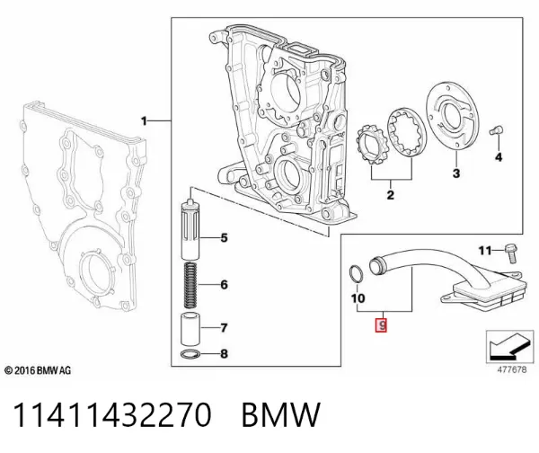 Tomada de ar de filtro de ar 11411432270 BMW