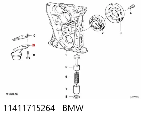 Tomada de ar de filtro de ar 11411715264 BMW