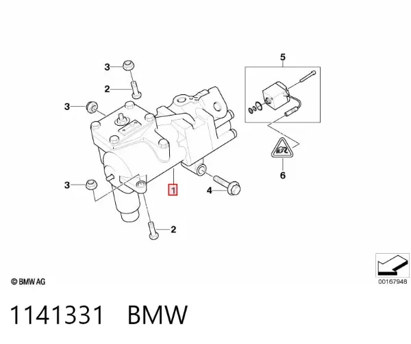 Mecanismo de direção (redutor) 1141331 BMW