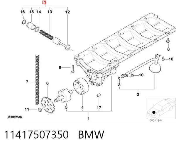 Bomba de óleo 11417507350 BMW