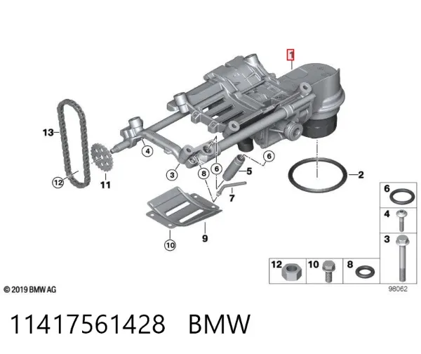 Bomba de óleo 11417561428 BMW