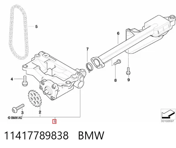Bomba de óleo 11417789838 BMW