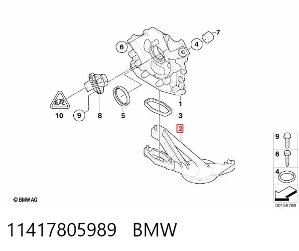 Bomba de óleo 11417805989 BMW
