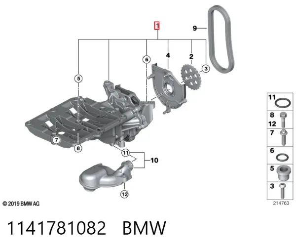 Bomba de óleo 1141781082 BMW
