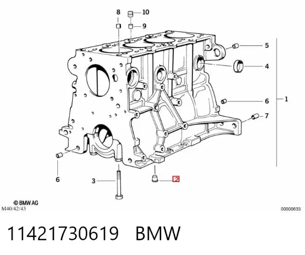 Injetor de óleo 11421730619 BMW