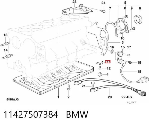 Injetor de óleo 11427507384 BMW