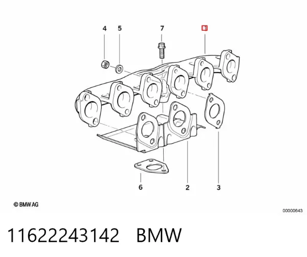 Tubo coletor de escape BMW 5 E34