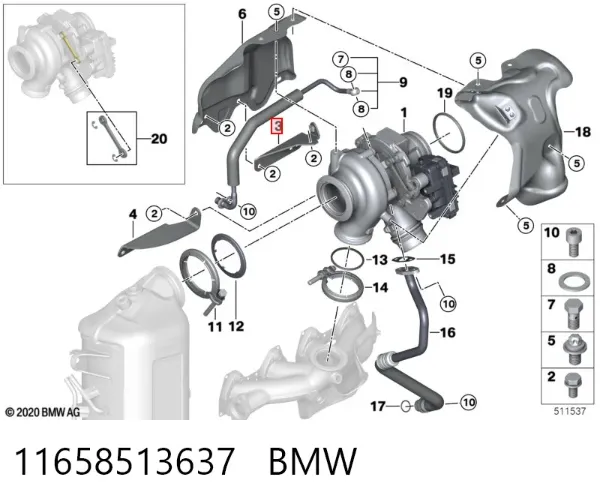 Bomba de combustível de pressão alta 11658513637 BMW