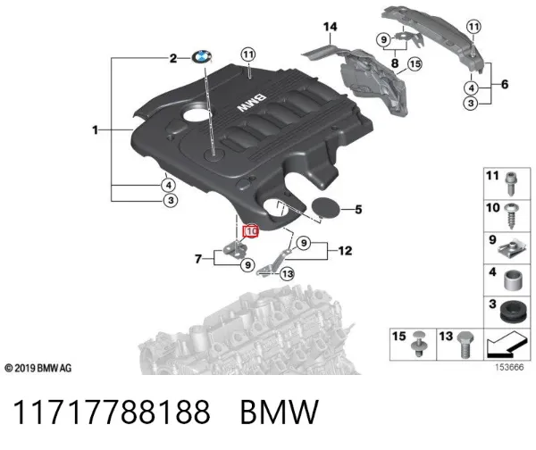 Válvula EGR de recirculação dos gases 11717788188 BMW