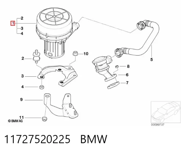 Bomba de ar 11727520225 BMW
