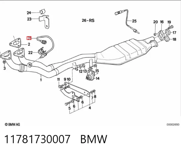 Sonda lambda, sensor de oxigênio 11781730007 BMW