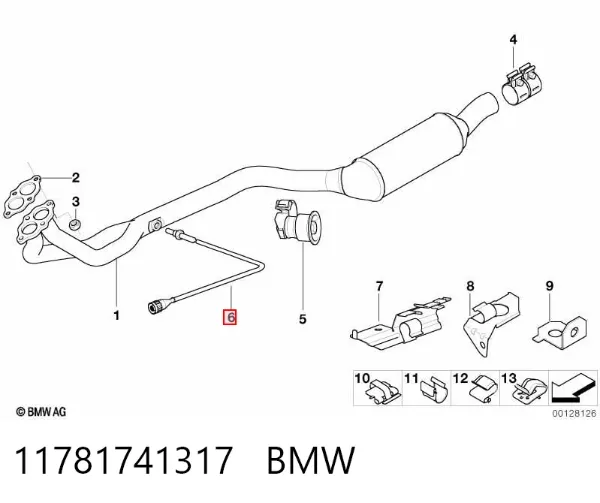 Sonda lambda, sensor de oxigênio 11781741317 BMW