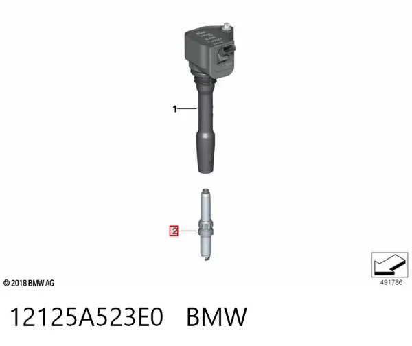 Vela de ignição 12125A523E0 BMW