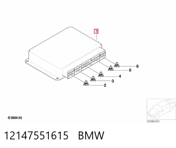 Módulo de direção (Centralina eletrônica) de motor 12147551615 BMW