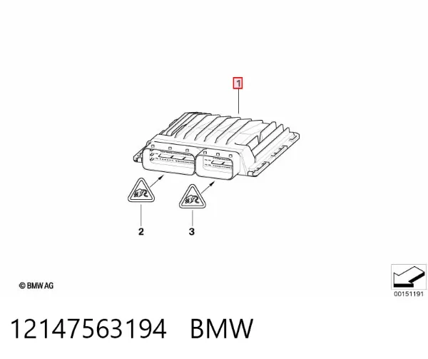 Módulo de direção (Centralina eletrônica) de motor 12147563194 BMW